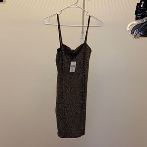 Forever 21 Black Glitter Mini Dress